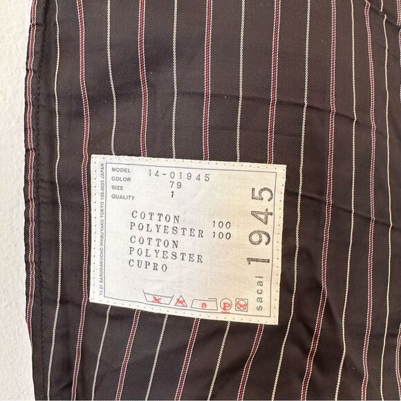 Sacai Perforated Drawstring Tweed Pants Size 1 Small - Picture 8 of 10